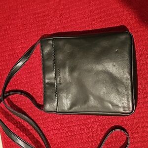 Nine West black leather cross body